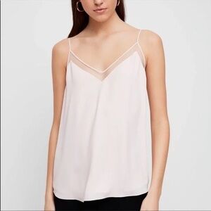 ARITZIA BABATON BLUSH GALEN SHEER TRIM CAMISOLE TANK TOP MEDIUM